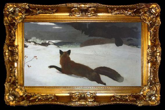 framed  Winslow Homer Fox Hunt (mk44), ta009-2
